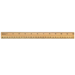 SCHOOL RULER WOOD 12 IN S INGLE