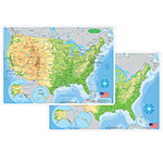 US MAP PHYSICL LEARNING M AT 2 SIDED