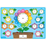 TELLING TIME LEARNING MAT 2 SIDED