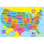 10CT USA MAP LEARNING PLA CEMAT