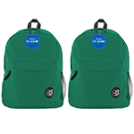 (2 EA) 17IN GREEN CLASSIC BACKPACK