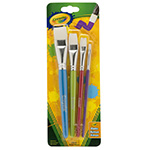 CRAYOLA BIG PAINTBRUSH SE T FLAT 4PK