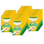 (24 BX) CHALK ANTI-DUST W HITE 12CT