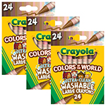 (3 BX) 24CT WORLD LARGE C RAYONS