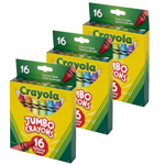 (3 ST) CRAYOLA JUMBO CRAY ONS 16