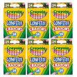 (6 PK) CRAYONS CONFETTI 2 4 CT