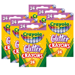 (6 PK) CRAYOLA GLITTLER C RAYONS 24