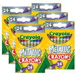 (6 PK) CRAYOLA METALLIC C RAYONS 24