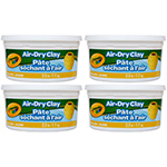 (4 EA) 2.5LB AIR DRY CLAY TUB YLW