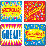 STICKERS POSITIVE WORDS 1 20/PK ACID