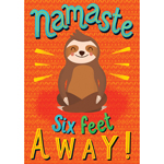 NAMASTE SIX FEET AWAY POS TER