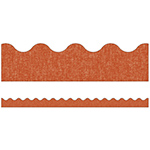 TERRACOTTA LINEN SCALLOPE D BORDERS