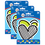 (3 PK) KIND VIBES DOODLE HEARTS