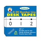 DESK TAPES TRADITIONAL NU MBER LINE