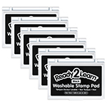 (6 EA) WASHABLE STAMP PAD BLACK