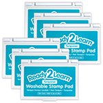 (6 EA) WASHABLE STAMP PAD TURQUOISE