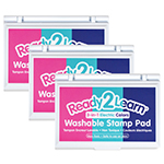 (3 EA) WASH STAMP PAD 3/1 ELEC CLRS