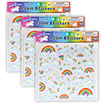 (3 PK) FOAM STICKERS UNIC ORNS