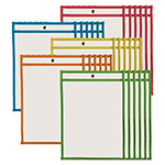 DRY ERASE POCKETS ASRTD C OLORS 30BX