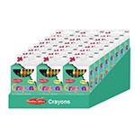 24 BOXES OF 24 CRAYONS AS STD COLORS