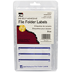 FILE FOLDER LABELS BLUE 2 48/PK