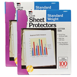 (2 PK) SHEET PROTECTORS C LEAR 100