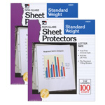 (2 PK) SHEET PROTECTORS N ON GLARE