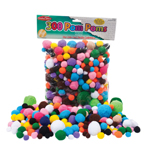 POM POMS ASST SIZES & COL ORS 300CT