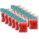 (12 PK) POM POMS 1IN RED 50 PER PK