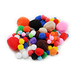 POM POMS 1LB ASST SIZES & COLORS