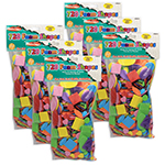 (6 PK) FOAM SHAPES ASST C OLORS 720