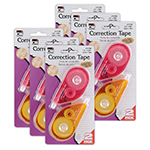 (6 PK) CORRECTION TAPE AS RTD COLORS