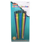 PLASTIC ARTIST BRUSHES 10 PK ASST