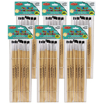 (6 PK) BRUSHES EASEL FLAT 1/4IN