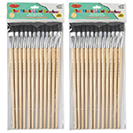 (2 PK) BRUSHES EASEL FLAT 3/4IN