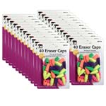 (24 PK) PENCIL ERASER CAP S ASSORTED