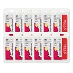 (12 PK) NAME BADGES HELLO RED