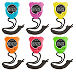 STOP WATCH 6PK NEON COLOR S