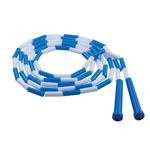 PLASTIC JUMP ROPE BLUE WH ITE