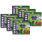 (6 PK) DIE CUT MARDI GRAS MASKS 24