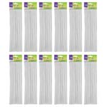 (12 PK) CHENILLE STEMS WH ITE 12IN