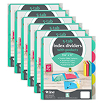 (6 PK) 5 TAB POLY INDEX D IVIDERS W