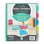 5 TAB POLY INDEX DIVIDERS WITH