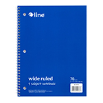 C LINE BLUE 1 SUB WIDE RU LED NOTEBK