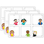 (3 PK) STICK KIDS 6IN CUT OUTS