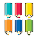 COLORFUL DOODLE PENCILS 6 IN CUT OUT