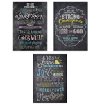 3PK POSTERS BIBLE VERSES IN CHALK
