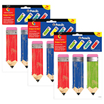 (3 PK) PENCILS 6IN CUT OU TS