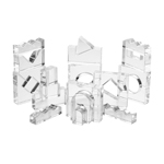 CRYSTAL ACRYLIC BLOCK SET SET OF 25