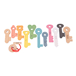 RAINBOW WOODEN KEYS SET O F 11